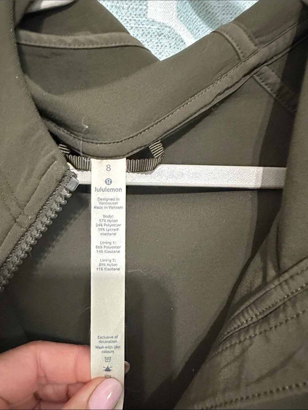 lululemon athletica Olive Green Full-Zip Performance Jacket